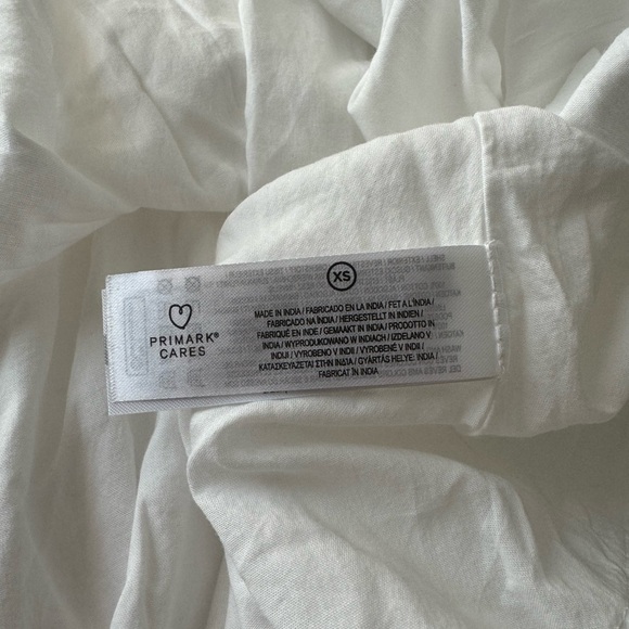 NWT Rita Ora X Primark White Button Front Dress Mini Stretchy Top Size XS - Picture 6 of 9